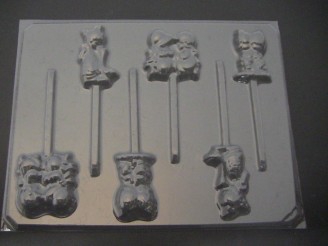 214sp Precious Seconds Kids Chocolate or Hard Candy Lollipop Mold